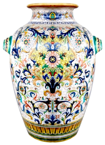 Riesige Keramik Vase mit Voluten